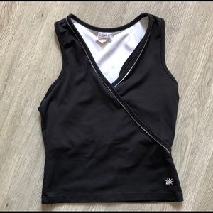 Black & white racerback workout tank